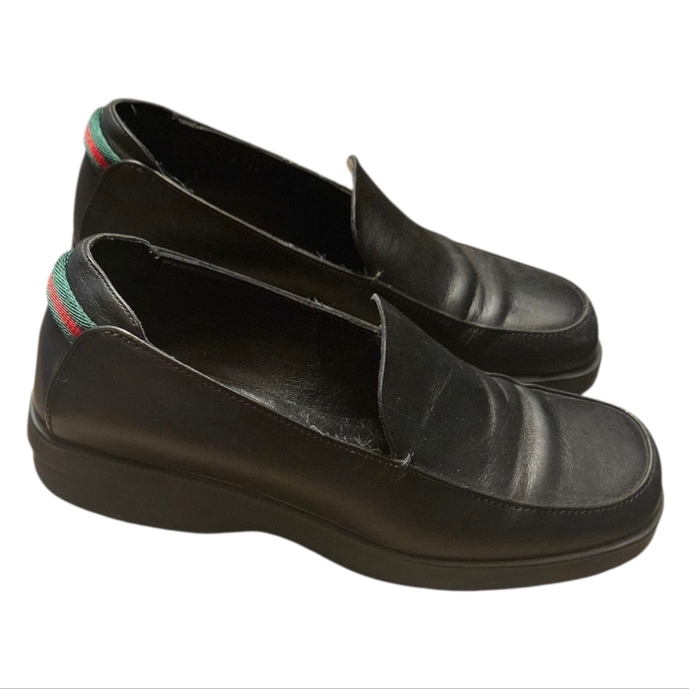 GUCCI Black Leather Loafers 101 6134 Women 6B